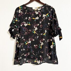 Everleigh Floral Tie Sleeve Blouse